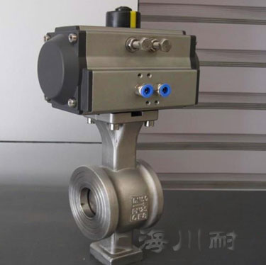 氣動V型不銹鋼對夾球閥